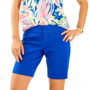 Lilly Pulitzer 9" Gardinia Shorts Blue Quatrefoil